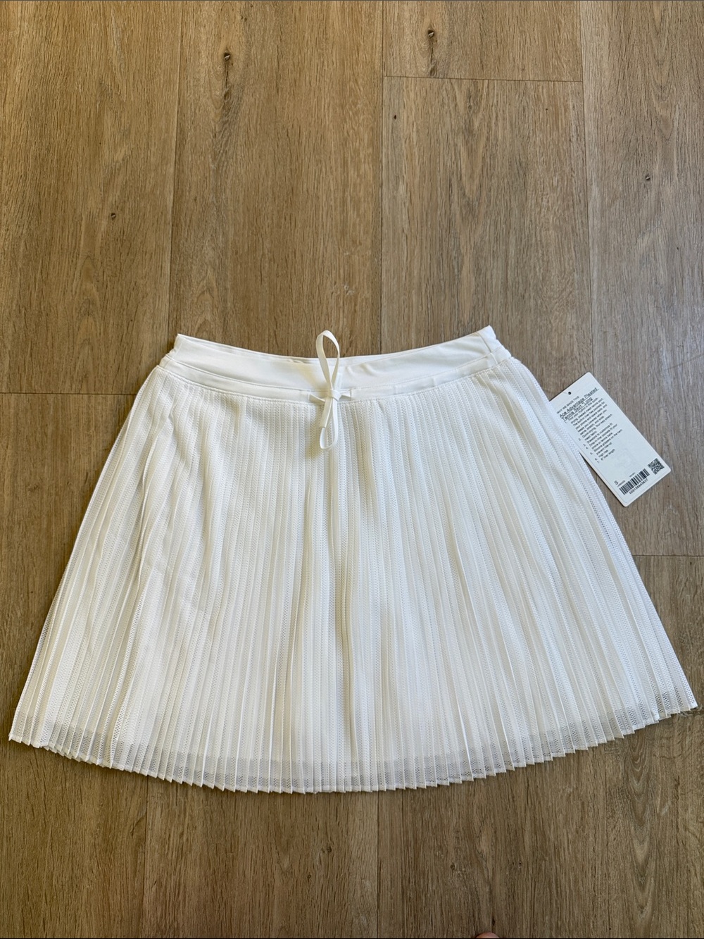 NWT Lululemon White Ace Advantage Pleated Tennis Skirt - Long Small